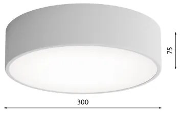 Vonkajšie stropné svietidlo so senzorom CLEO 2xE27/24W/230V pr. 30 cm šedá IP54