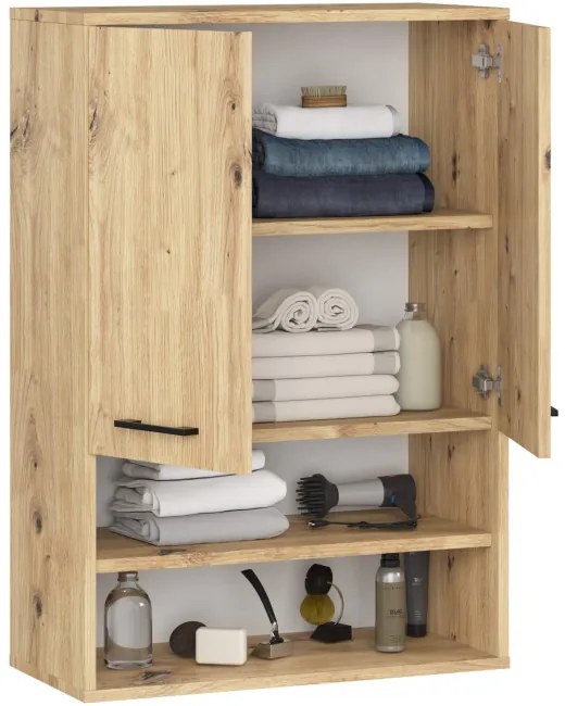 Kúpeľňová skrinka FIN H934 W64 2D 1P dub artisan