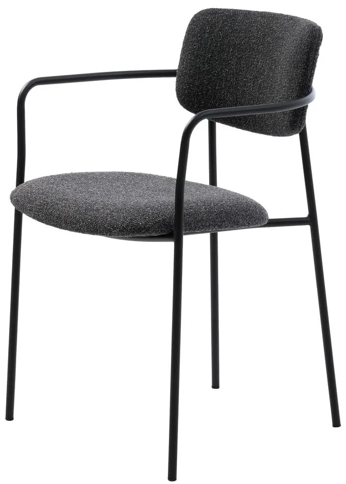 Tmavosivá jedálenská stolička Zama – Unique Furniture