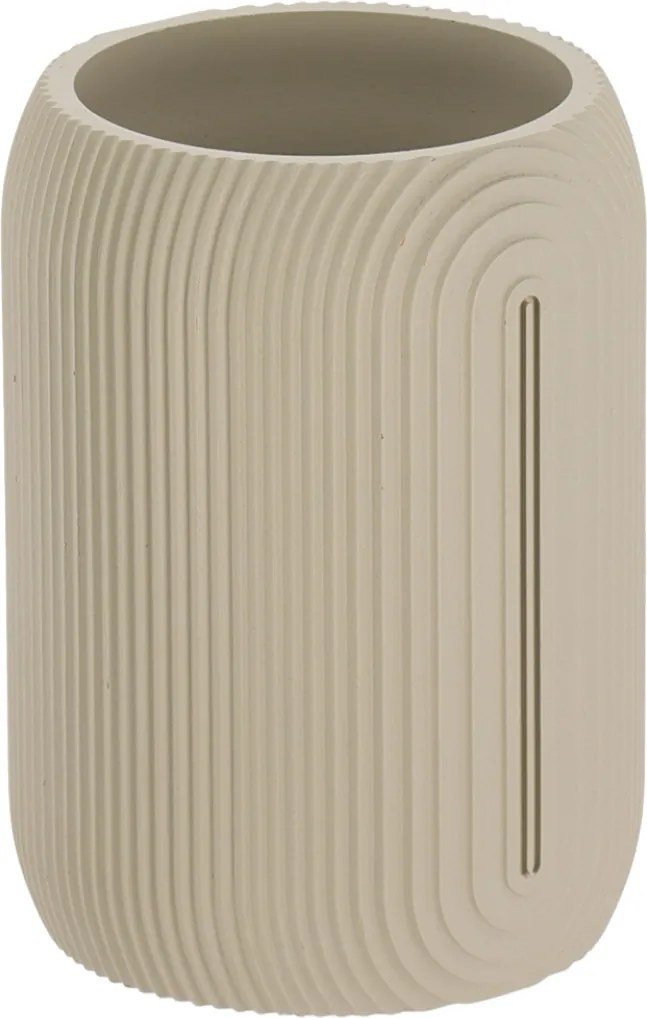 Sada kúpeľňových doplnkov Elya, béžová/s čiernymi prvkami