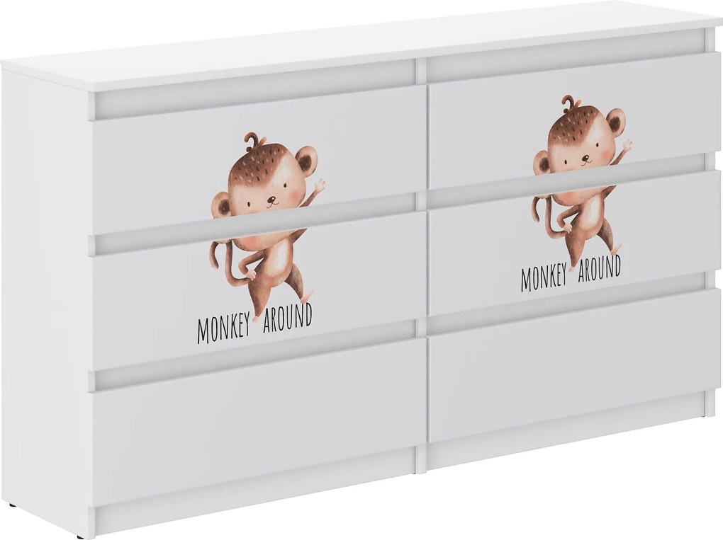 Wooden Toys Detská komoda R-140 SAFARI OPICA