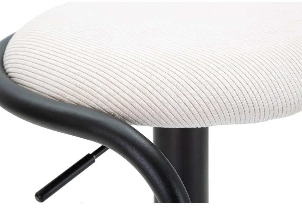 Biela/čierna čalúnená barová stolička s nastaviteľnou výškou (výška sedadla 61 cm) Destiny – Mauro Ferretti