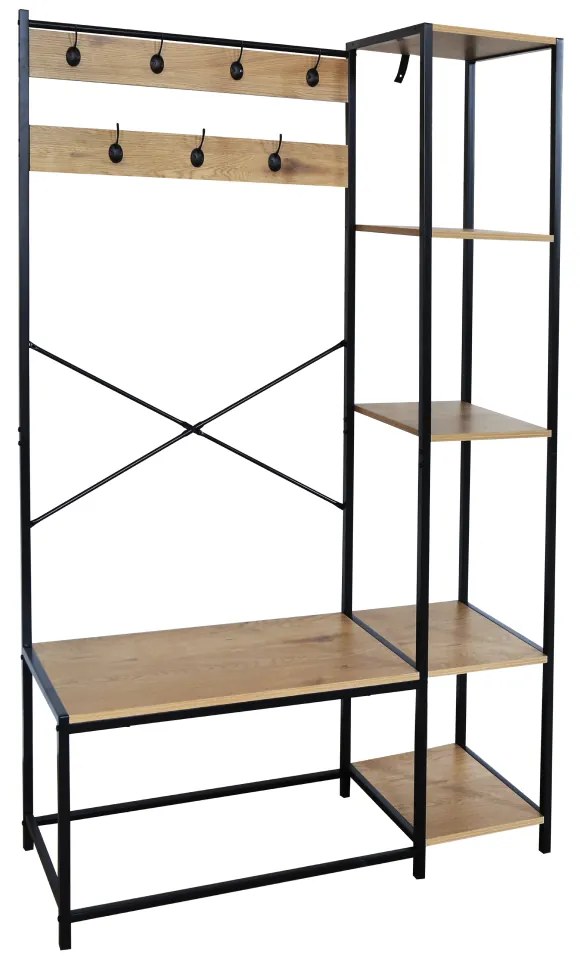 Vešiak s policami BERDY, dub