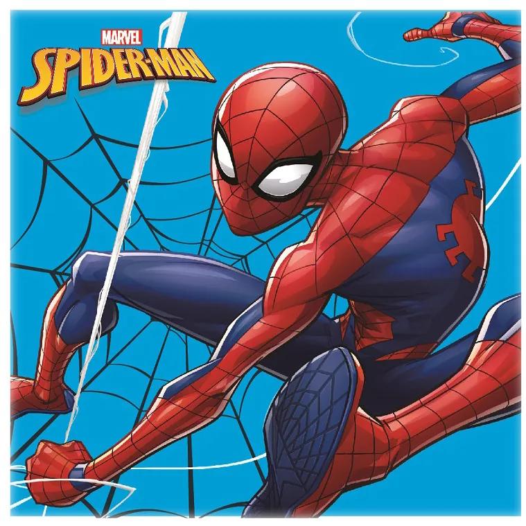 Javoli Magický uterák Spiderman 30 x 30 cm svetlo modrý