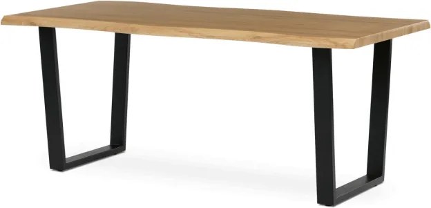 Jedálenský stôl 180x90 cm HT-F4218 OAK divoký dub / čierny