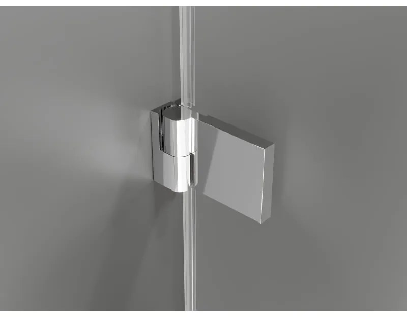 Mexen Lunar-B L, sklápací sprchový kút ľavý 100 x 90 cm, 8mm číre sklo, chrómový profil, 832L-100-090-01-00-L