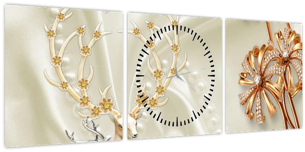 Obraz - Koláž (s hodinami) (90x30 cm)