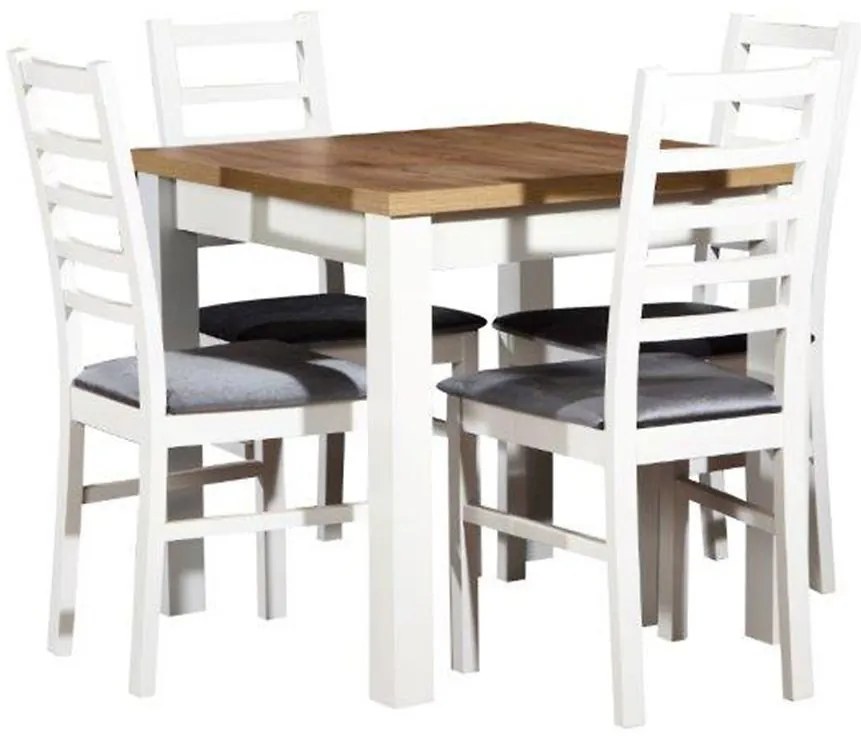 Jedálenská zostava Diodor 1+4 ST44+W131 biely