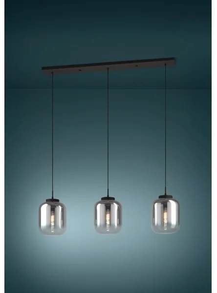Eglo 390104 - Luster na lanku BULCIAGO 3xE27/40W/230V dymová