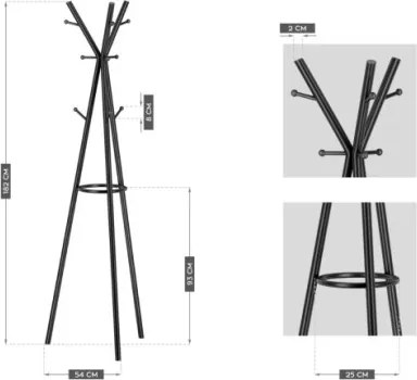 Stojanový vešiak HOST 3.0 čierny