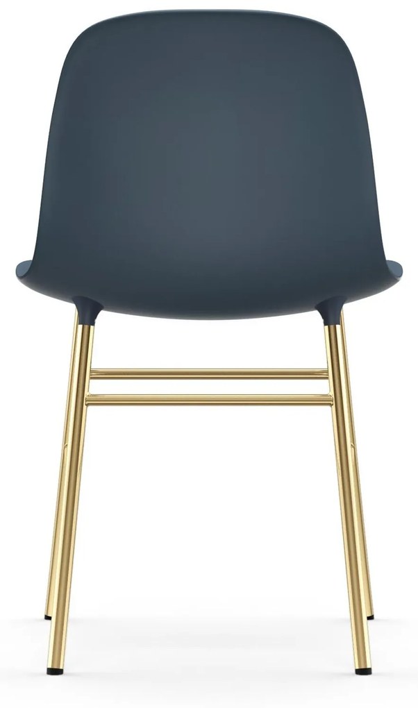 Stolička Form Chair – modrá/mosadzná