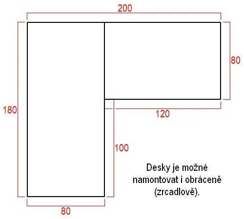 Výškovo nastaviteľný stôl OfficeTech Angle, 180 x 200 cm, čierna podnož, dub kamenný
