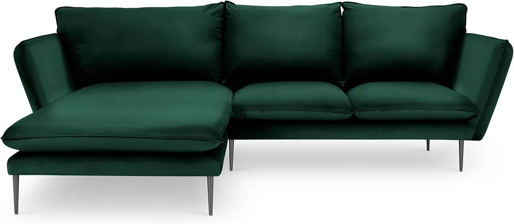 MAZZINI SOFAS Zamatová štvormiestna rohová pohovka Acacia ľavý roh 250 × 165 × 96 cm