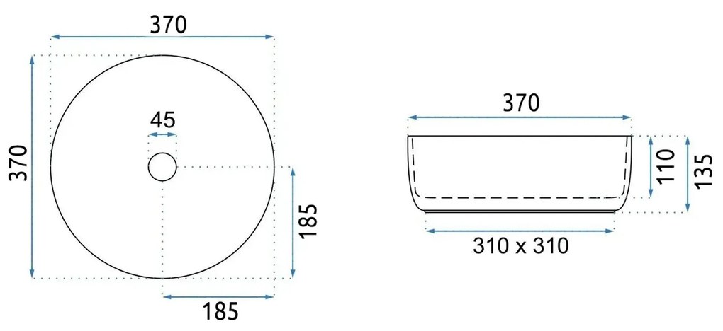 Rea Sami, umývadlo na dosku 360x360x115 mm, tmavá zelená matná, REA-U4567