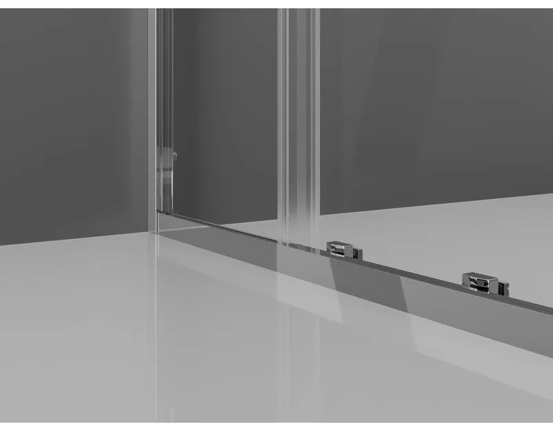 Mexen Exo, sprchovací kút s posuvnými dverami 150 x 75 cm, 6mm číre sklo, chrómový profil, 8151-150-075-01-00