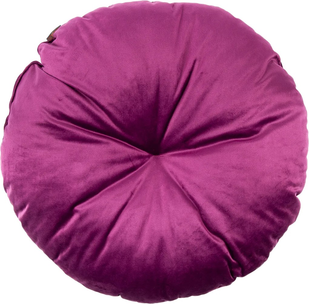 Domarex Vankúš okrúhly Velvet fialová, 50 cm