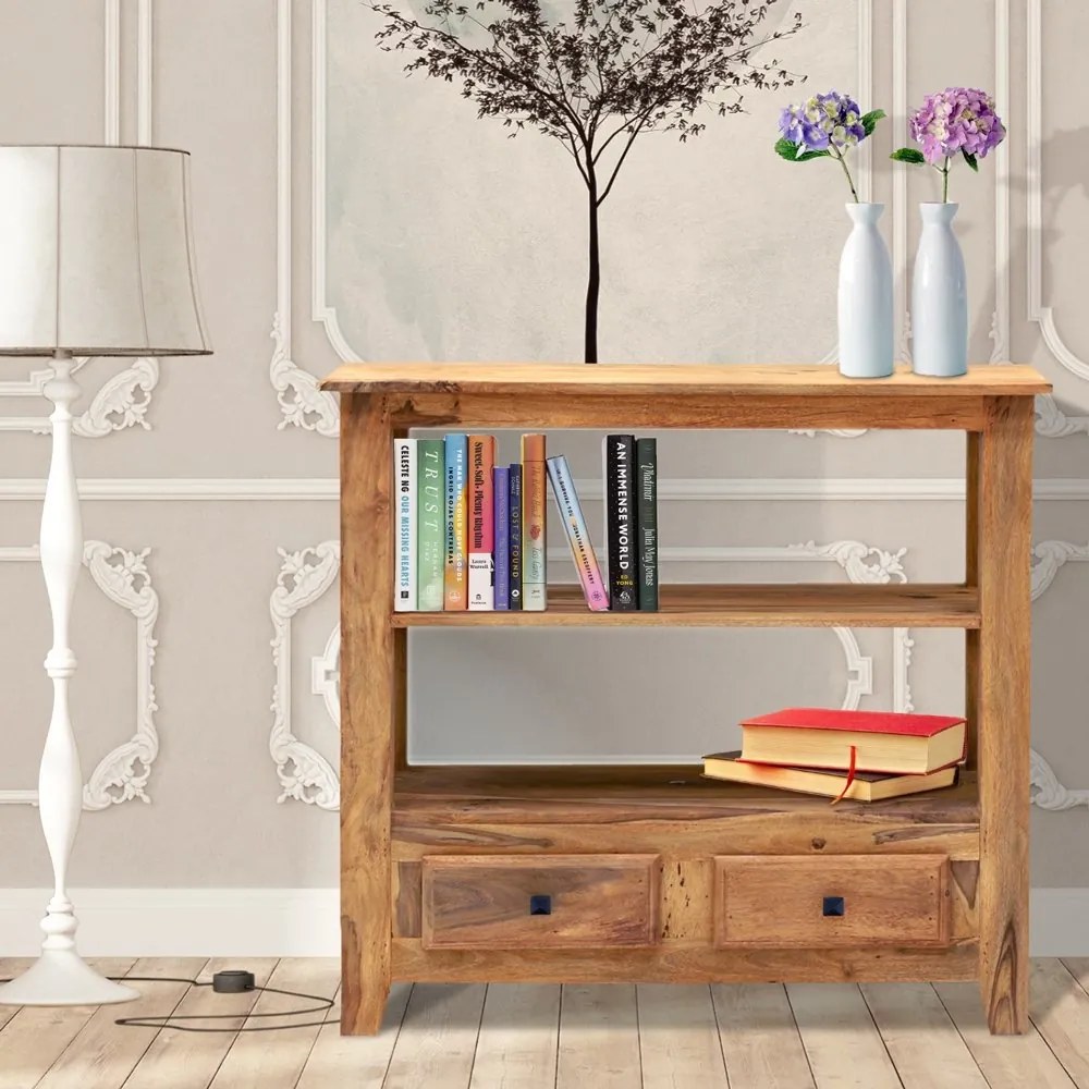 furniture-nabytek.cz - TV stolík z masívu z dreva palisander 90x90x35