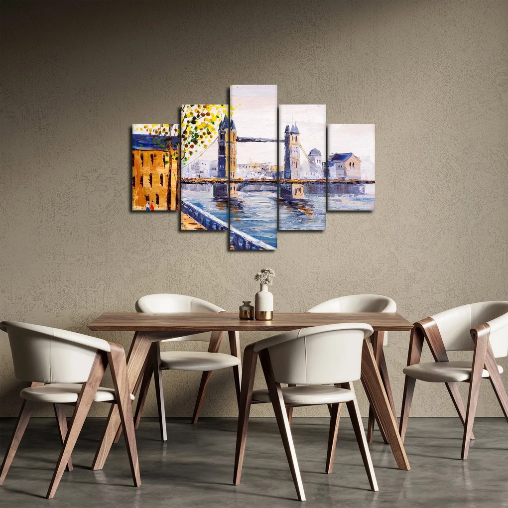 Obraz - Maľba mesta (150x105 cm)