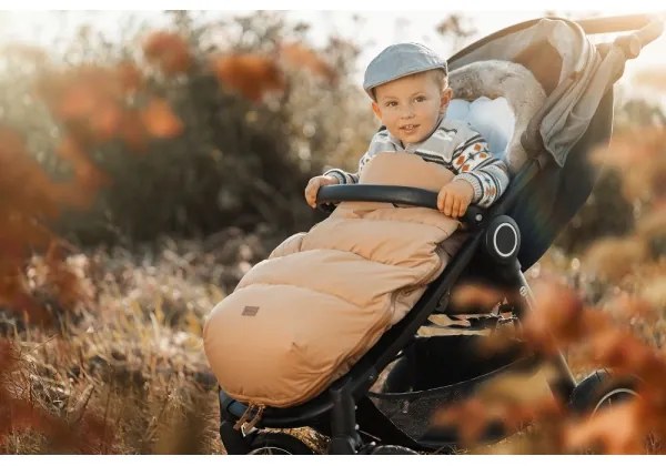 PETITE&amp;MARS - Detský fusak 4v1 COMFY Elegant Caramel/Beige hnedá