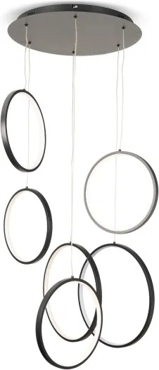 BRILAGI - LED luster na lanku ECHO LED/80W/230V 4000K, priemer 50 cm, čierny