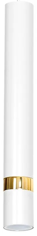 Závesné svietidlo Joker, 1x biele kovové tienidlo, w/g