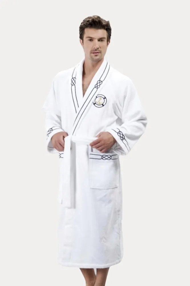 Soft Cotton Luxusný pánsky župan + uterák + papuče MARINE MAN v darčekovom balení