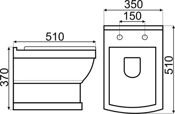 Novoterm Závesné WC NV-Kleopatra 16 so SoftClose sedadlom