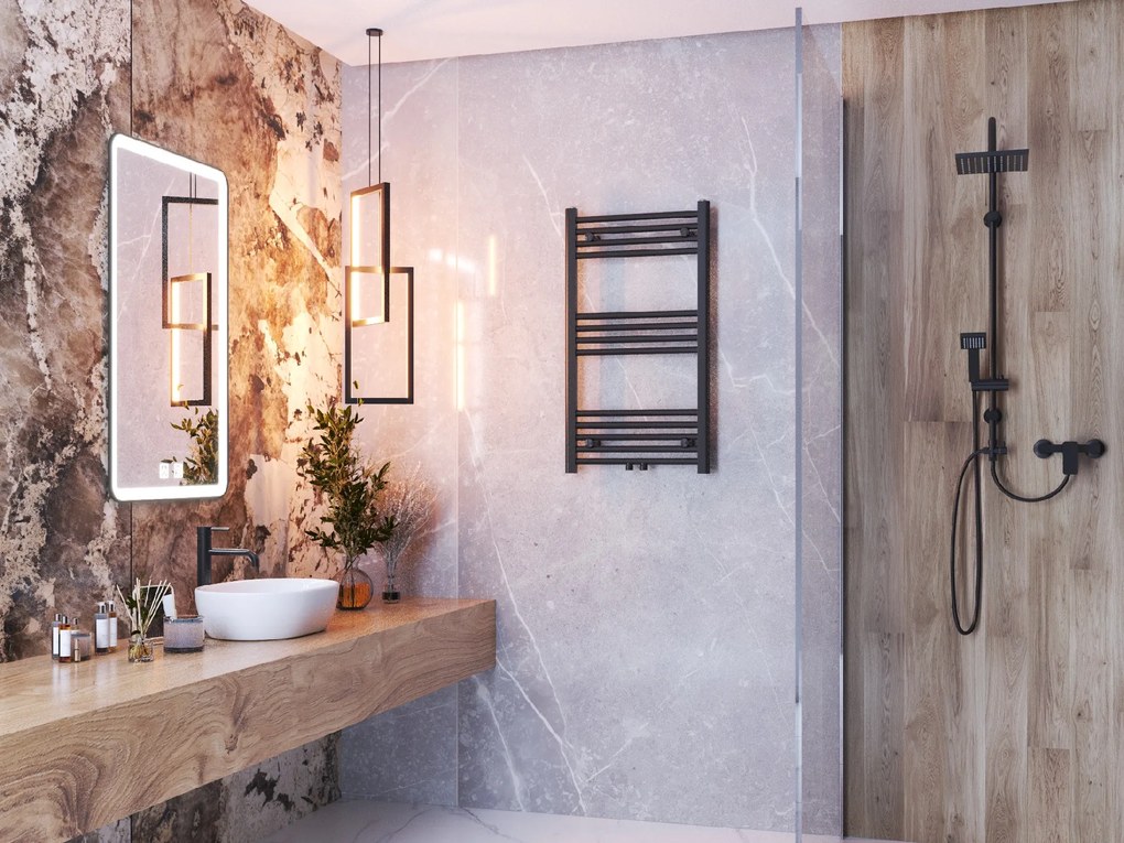 Gamma Erga Simple, vykurovacie teleso 900x500 mm, 357 W, čierna, ERG-LAV-SIMP-9050-BK