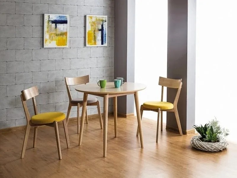 AKCIA Jedálenský stôl NELSON s doskou v dekore dub medový 90X90 II. akosť