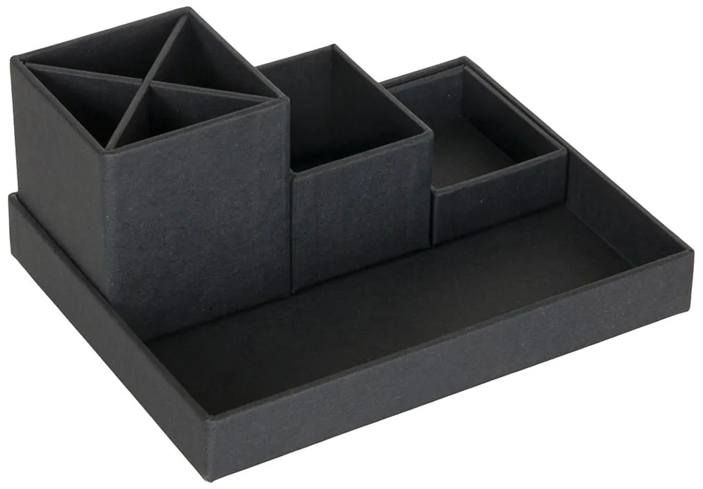 Stolový organizér LENA zo 100% recyklovateľného papiera, čierny