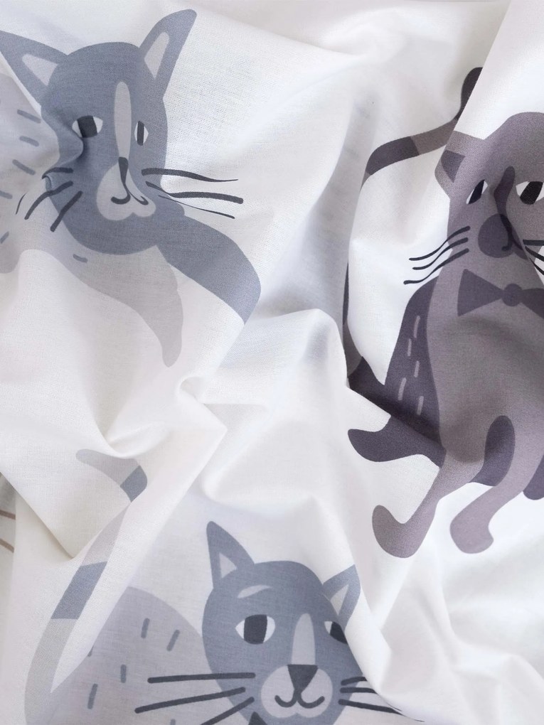Bavlnená obliečka na vankúš Renforcé 70 × 90 cm - Mačičky