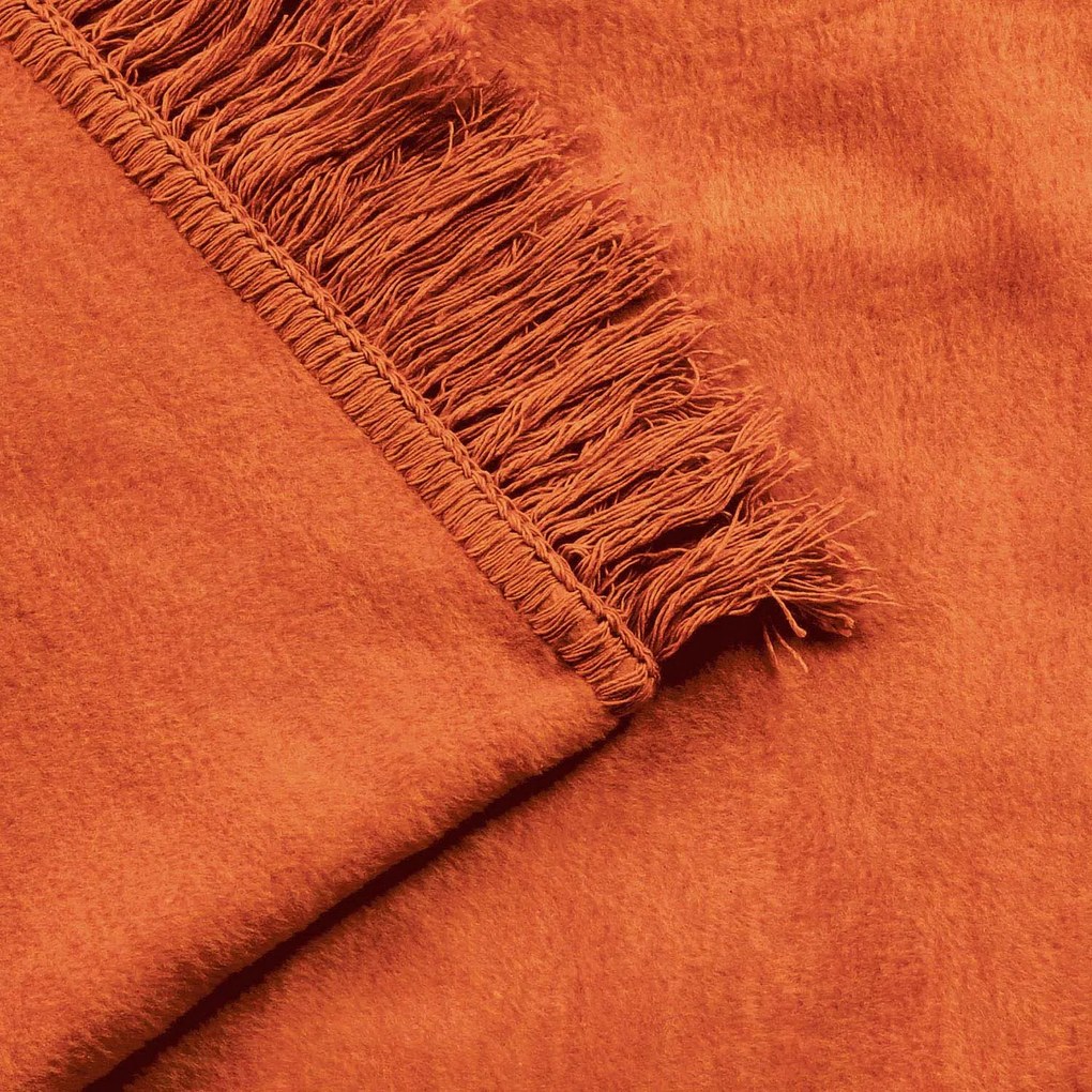 BAVLNENÁ DEKA COTTON CLOUD 150X200 CM ORANŽOVÁ