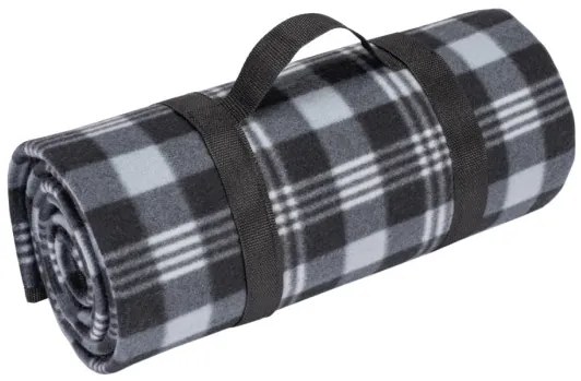 Pikniková deka károvaná, sivá