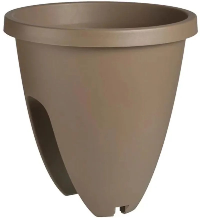 Kvetináč Balconia 26cm/na zábradlie/hnedá
