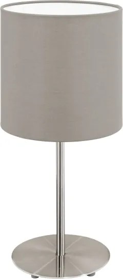Eglo 54745 - Stolná lampa ANADIA 1xE14/40W/230V taupe/matný chróm
