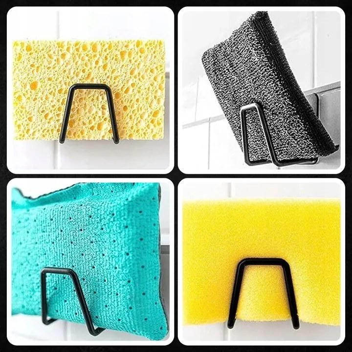 Orion Samolepiaci držiak na špongiu - štvorec čierny 2 ks