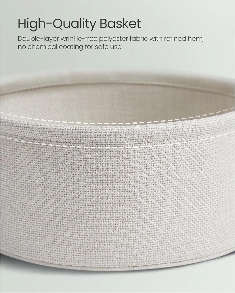 Príručný stolík, okrúhly koncový stolík s textilným košíkom, zelená farba