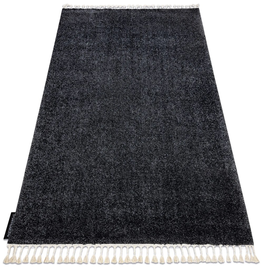 Koberec BERBER 9000 sivý, strapce, Maroko Shaggy