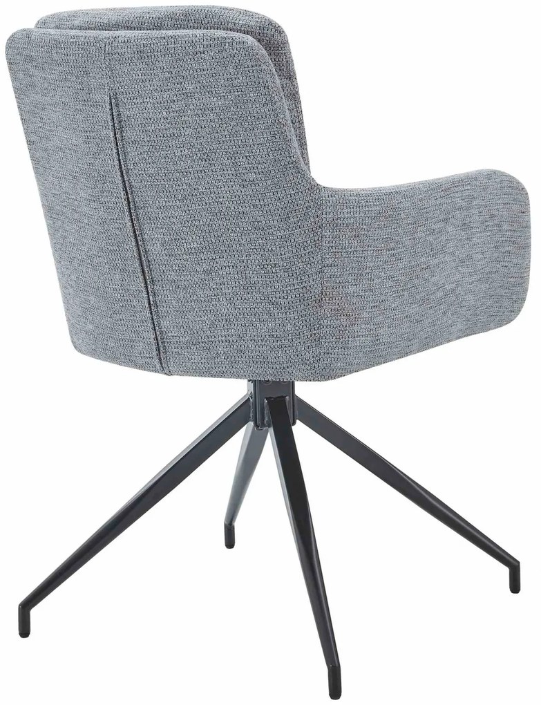 Jedálenská stolička Pickett - látka - šedá