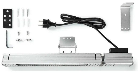 Nedis HTPA30ESS - Vonkajšie elektrické vykurovacie teleso 2000W/230V IP65 + DO