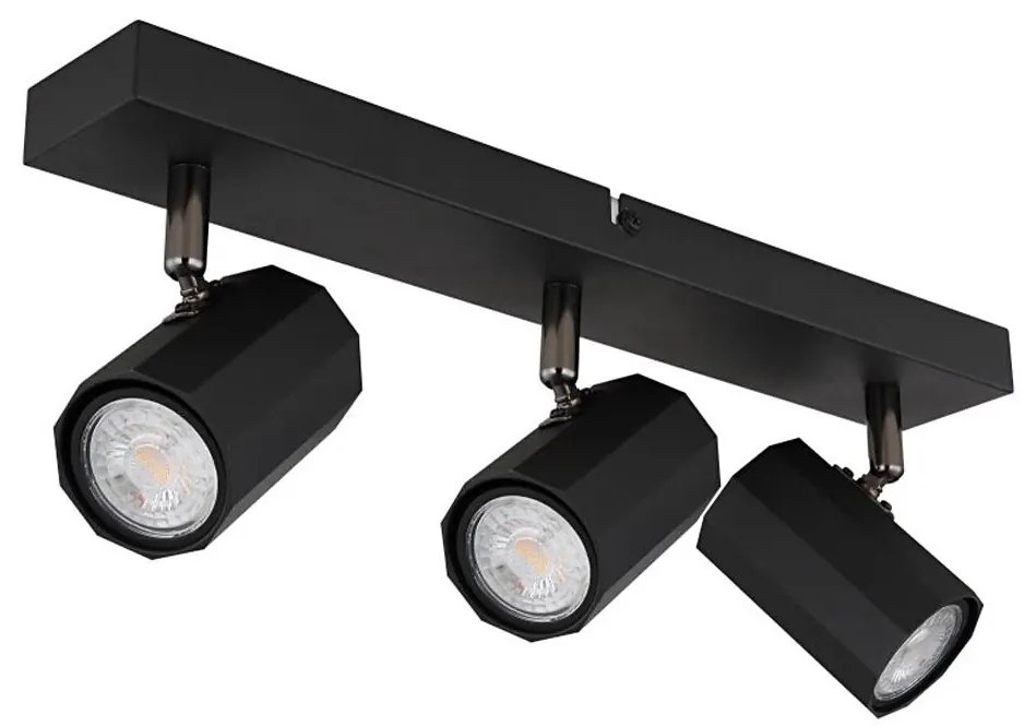 Globo 57918-3B - Bodové svietidlo JAMES 3xGU10/25W/230V čierna