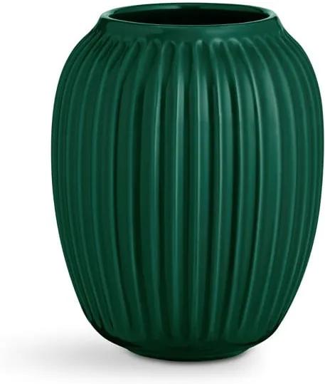 Zelená kameninová váza Kähler Design Hammershoi, výška 20 cm