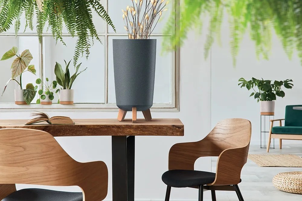 Vysoký kvetináč GRACIE TUBUS biely