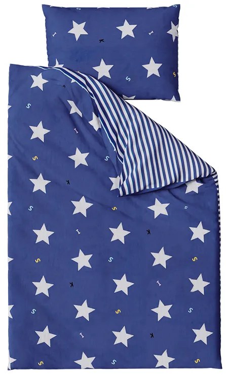 Bavlnené obliečky WHITE STARS modré