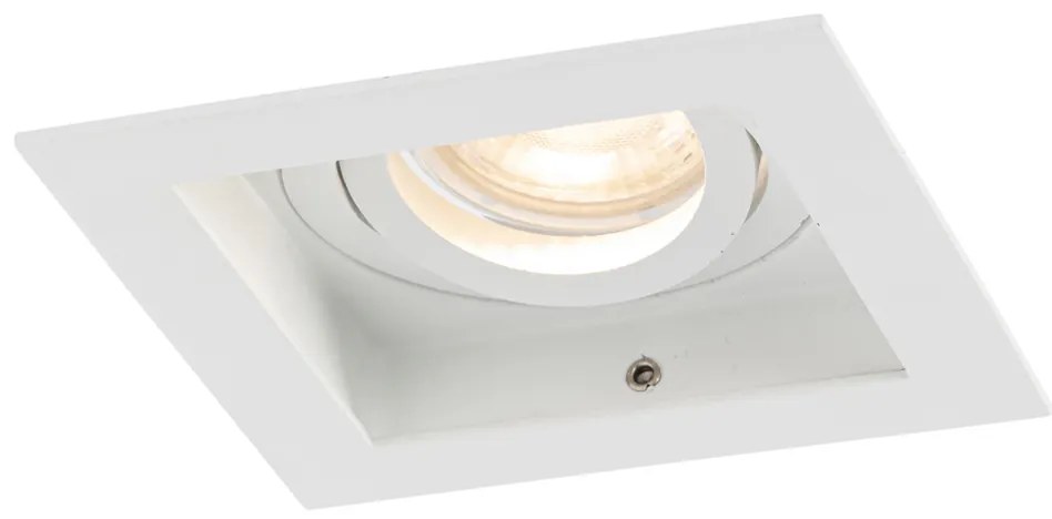 Sada 6 ks Moderné zápustné bodové svietidlo biele nastaviteľné - Carree