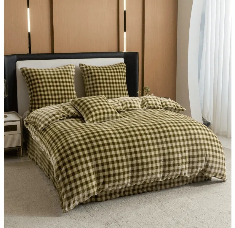 Mikroplyšové obliečky KELVIO zelené Rozmer obliečky: 70 x 90 cm | 140 x 200 cm