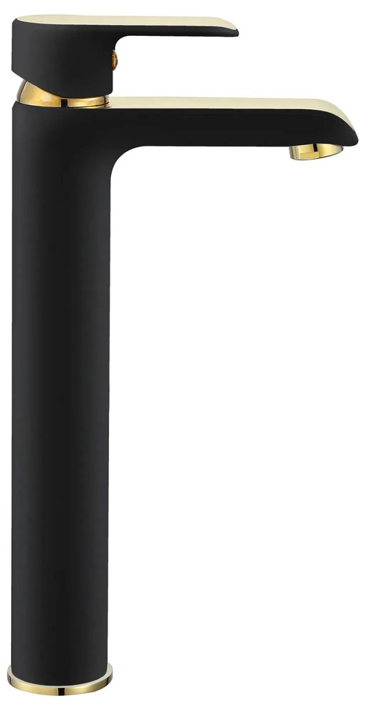 Rea Bloom, vysoká umývadlová batéria, čierna-zlatá, REA-B9936