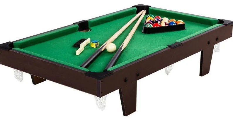 Tuin 40542 Mini pool biliard s príslušenstvom 92 x 52 x 19 cm - hnedá