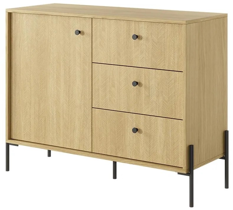 Komoda SCANDI 103 D3S scandi dub/scandi jedľa