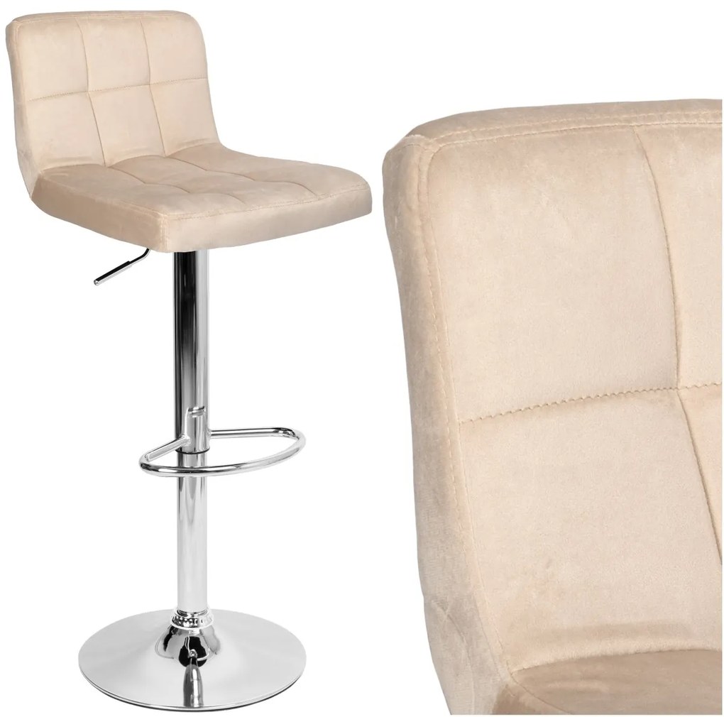 Barová stolička ARAKO CHRÓM béžová